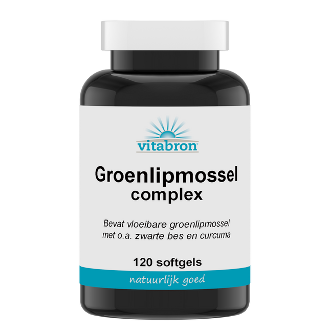 Vitabron Groenlipmossel Complex met LiquidPro® groenlipmossel voor ondersteuning van kraakbeen, spieren en botten 120 softgels
