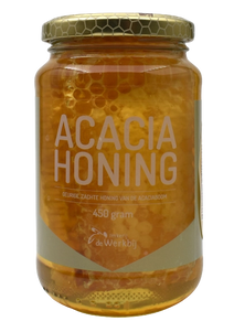 Werkbij Acaciahoning met raat