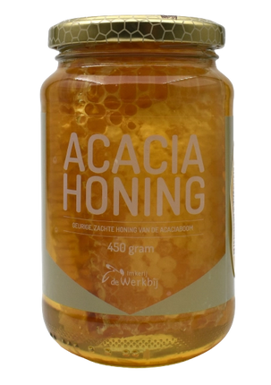 Werkbij Acaciahoning met raat