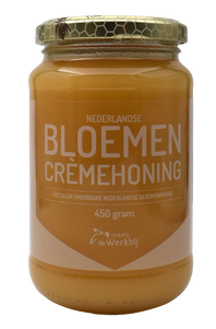 Werkbij Nederlandse bloemen creme honing