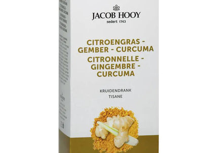 Jacob Hooy Citroengras  Gember  Curcuma theezakjes