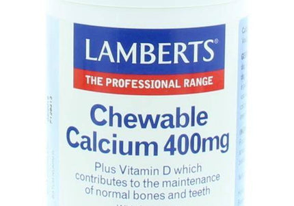 Lamberts Calcium 400mg kauwtabletten + Vit. D en Fos