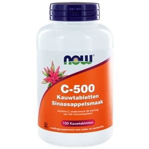 NOW C-500 kauwtabletten sinaasappelsmaak