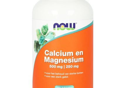 NOW Calcium 500mg en magnesium 250mg