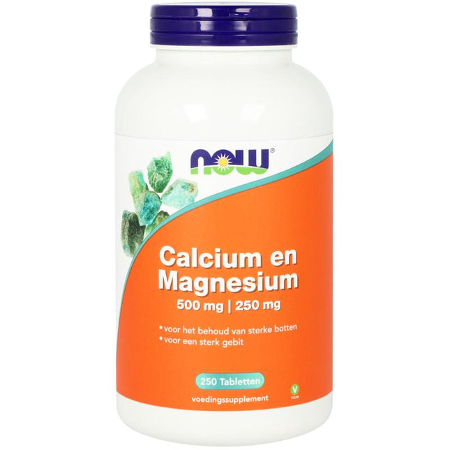 NOW Calcium 500mg en magnesium 250mg