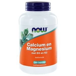 NOW Calcium en Magnesium met D3 en K2