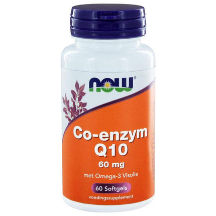 NOW Co-enzym Q10 60 g met omega-3 visolie