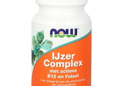 NOW IJzer Complex met actieve B12 en folaat