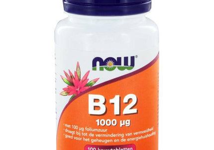 NOW Vitamine B12 1000 mcg en Foliumzuur 100 mcg