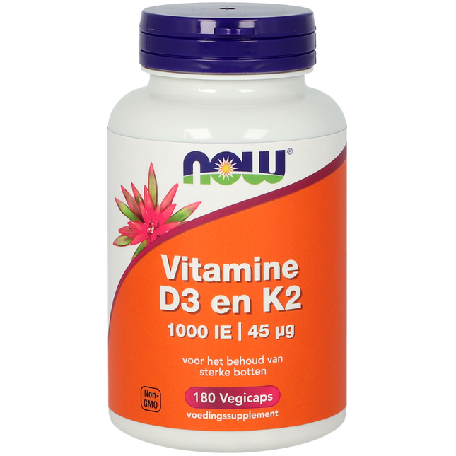 NOW Vitamine D3 1000IE & Vitamine K2