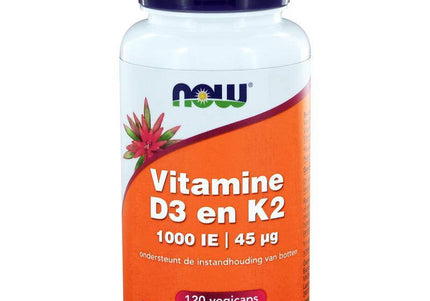 NOW Vitamine D3 1000IE & Vitamine K2