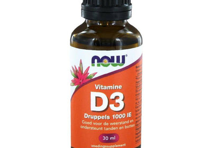 NOW Vitamine D3 druppels 1000IE