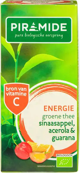 Piramide Energie groene thee sinaasappel acerola en guarana