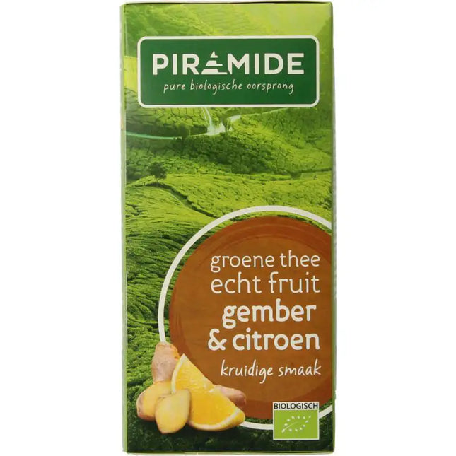 Piramide Groene thee met gember en citroen