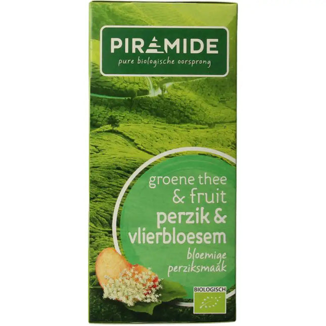 Piramide Groene thee perzik vlierbloesem