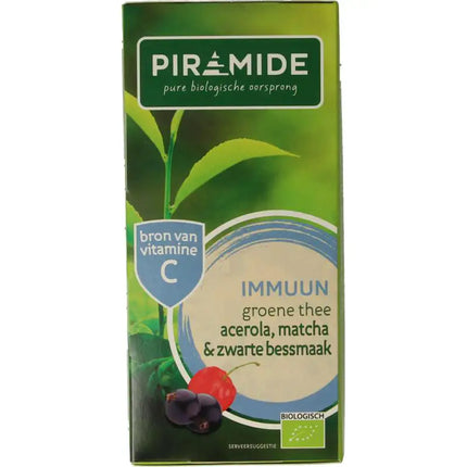 Piramide Immuun groene thee acerola matcha & zwarte bes