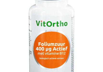 Vitortho Foliumzuur 400 mcg met vitamine B12