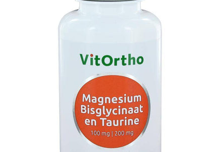 Vitortho Magnesium bisglycinaat 100 mg en taurine 200 mg