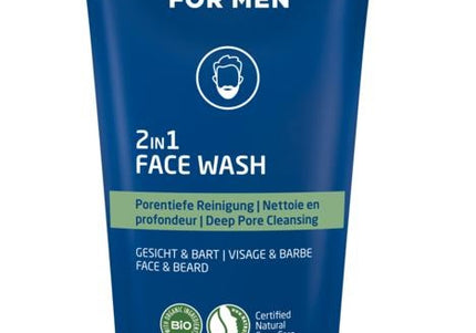 Weleda Men 2 in1 reinigingsgel gezicht en baard